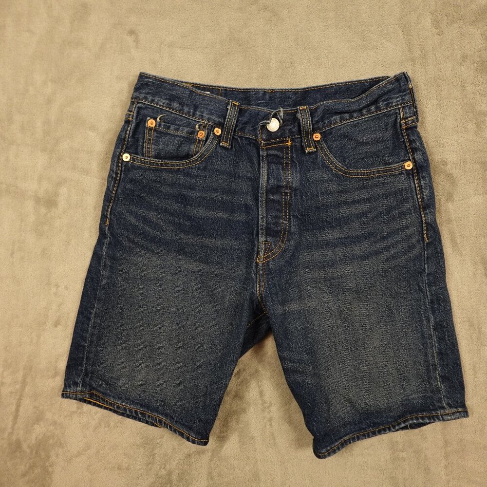 Levi's 501 shorts men's 29 blue denim button‎ fly red tab